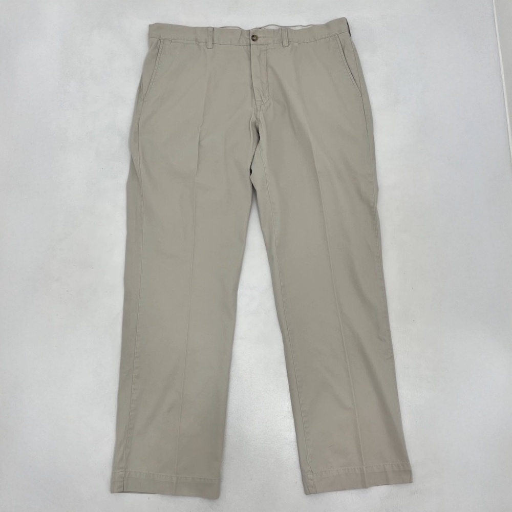 Polo Ralph Lauren Mens 38/32 Suffield Chino Pants Beige Flat Front Slash Pockets